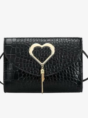 Bolso de hombro con patrón de cocodrilo